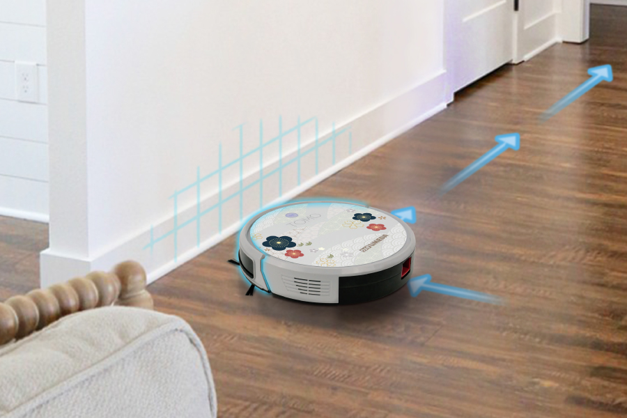 Tomo Maru memiliki fitur anti-collision untuk mencegah robot menabrak permukaan dinding atau furnitur.